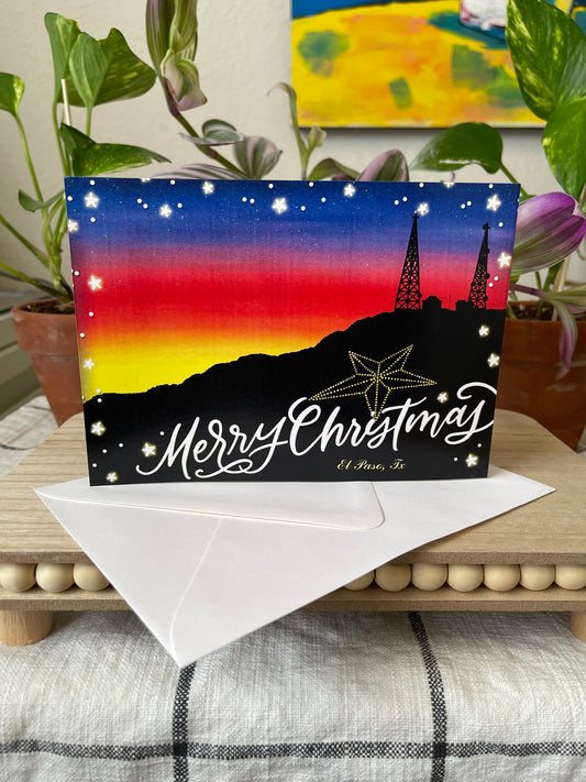 Merry Christmas El Paso Tx Flat Card