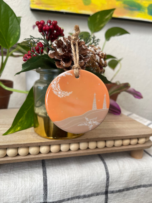 Misprint “Boho” Porcelain Ornament