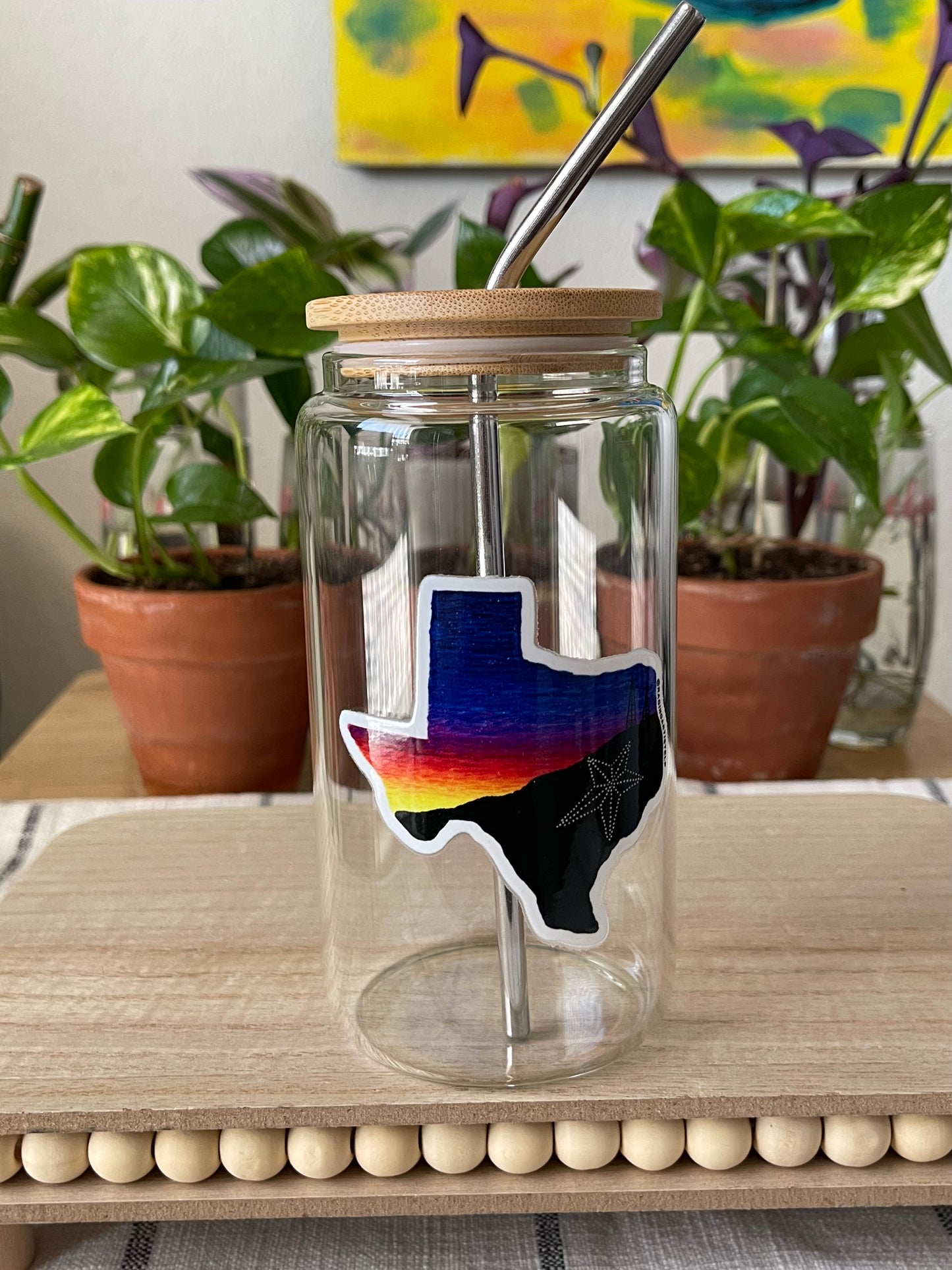 El Paso Texas Sunset Drinking Glass