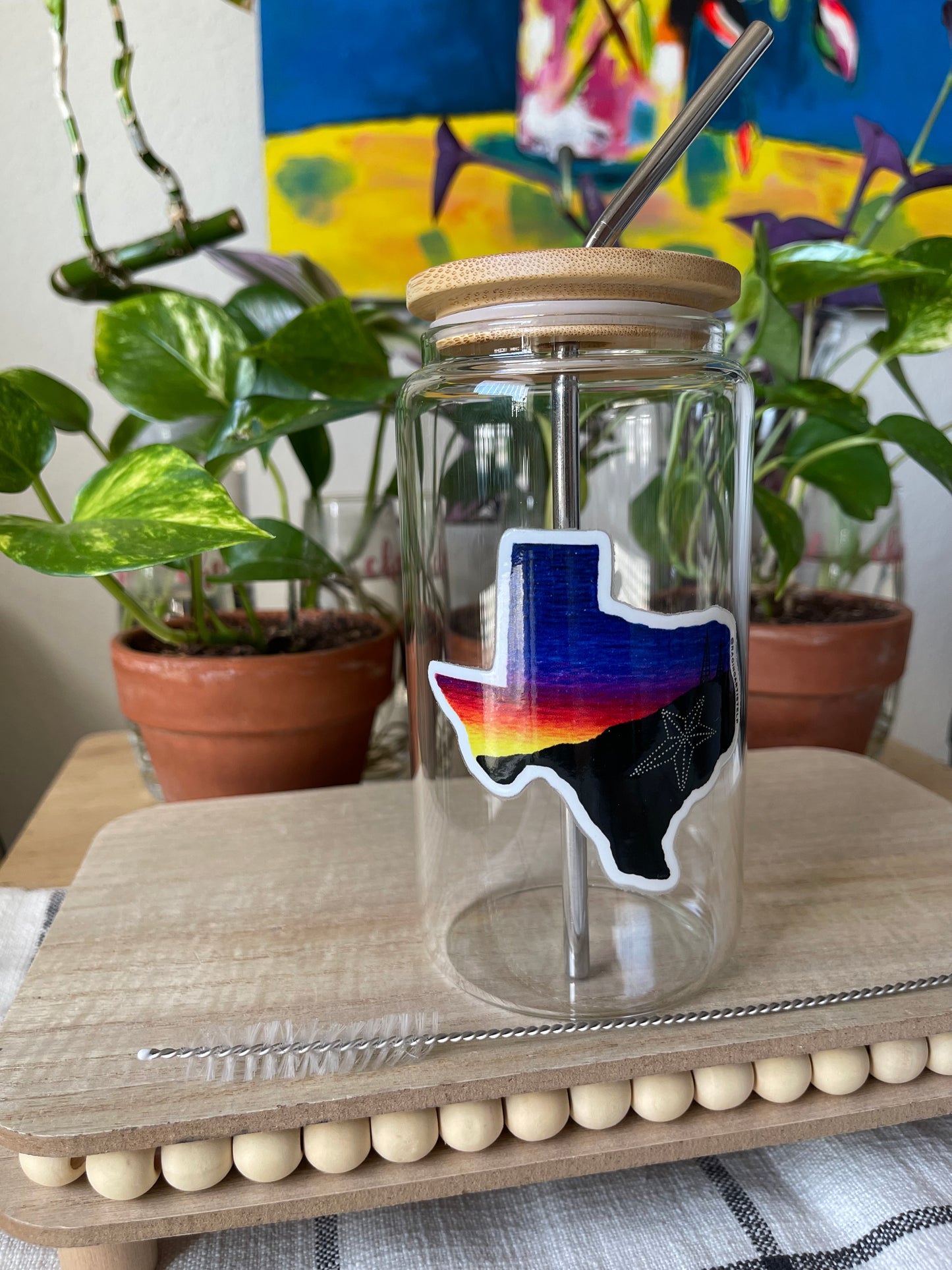 El Paso Texas Sunset Drinking Glass