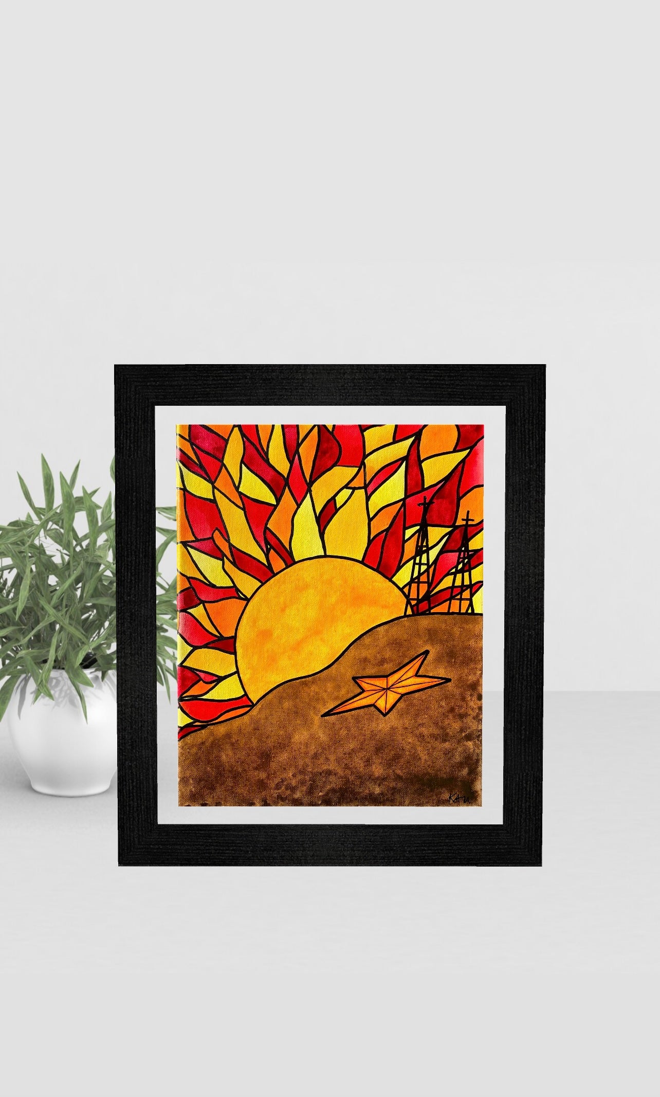 “Sun Flare” Floating Frame