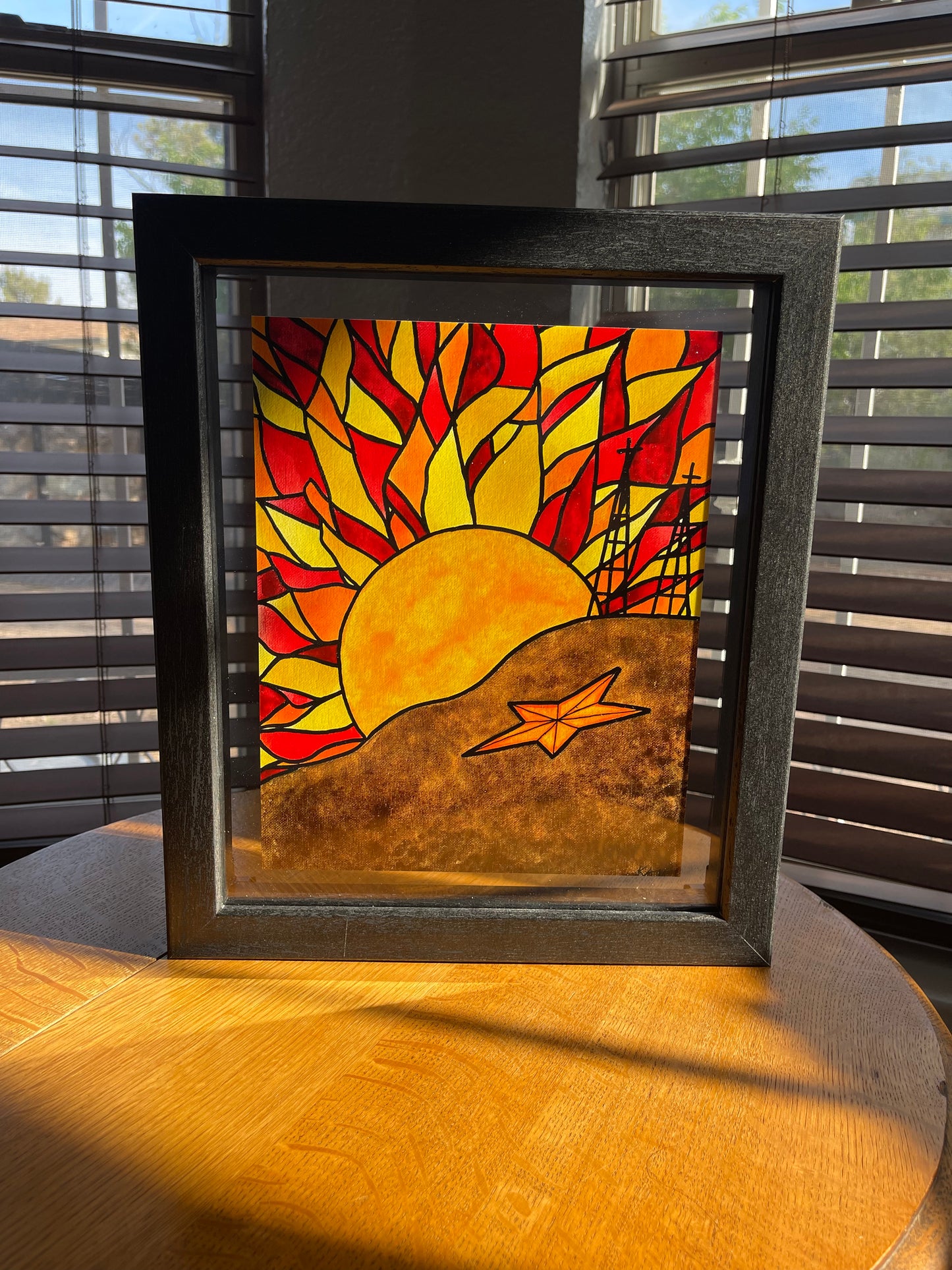 “Sun Flare” Floating Frame