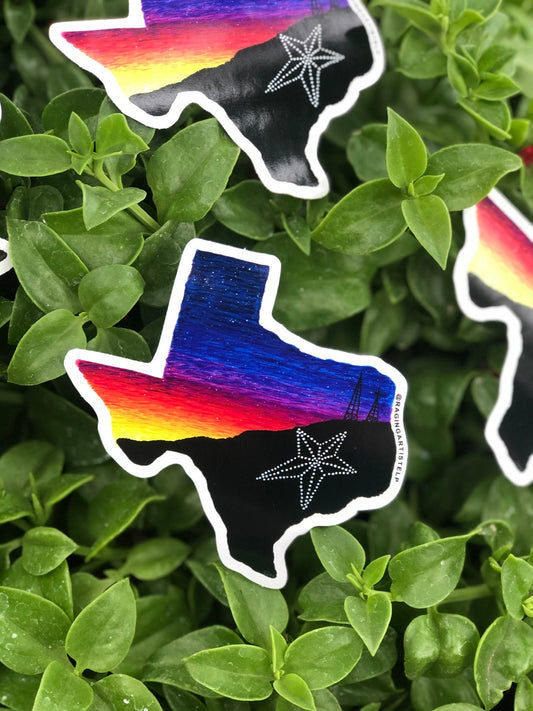 4in El Paso Texas Shaped Vinyl Sticker