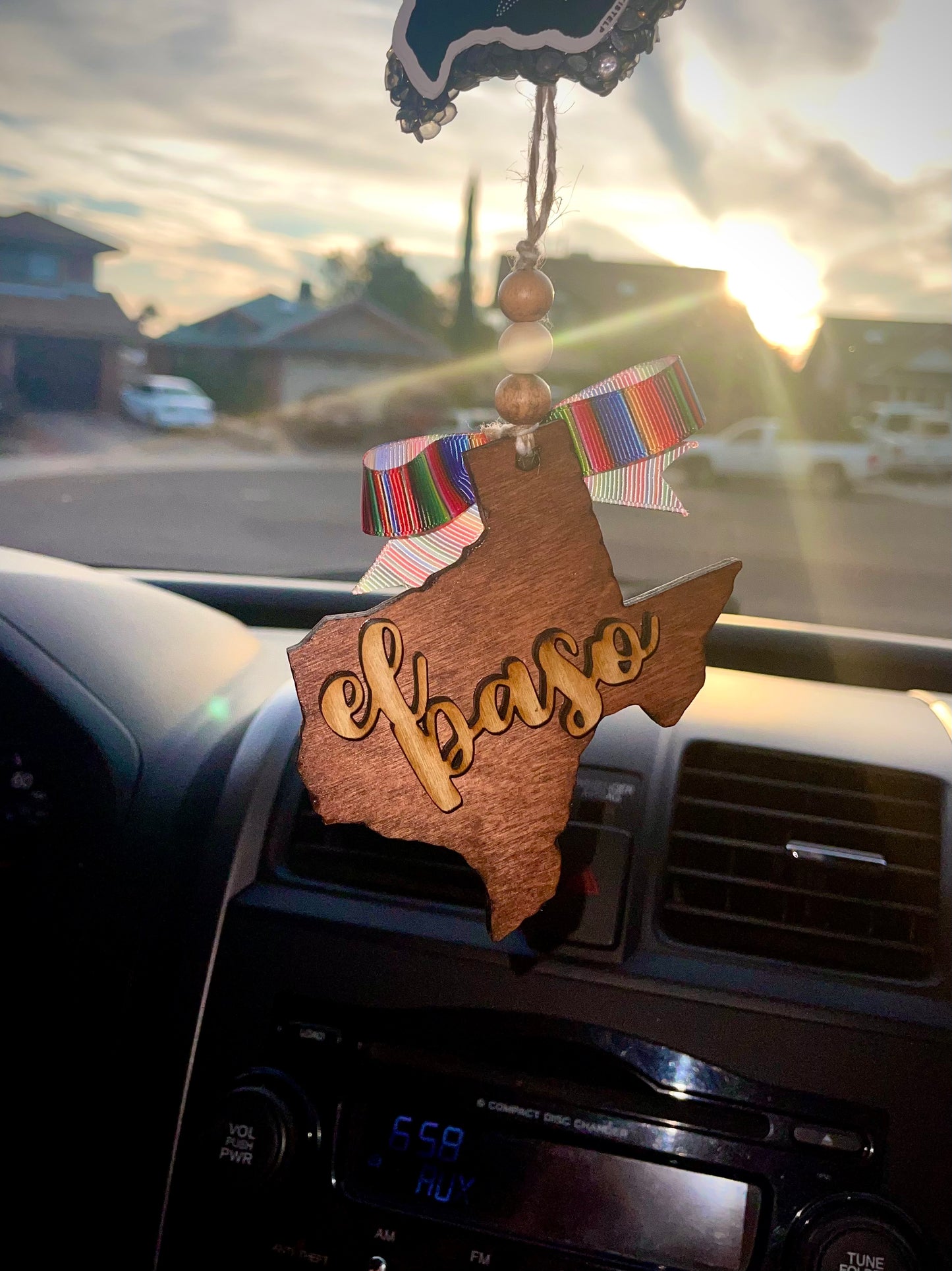 El Paso Sunset Car Ornament
