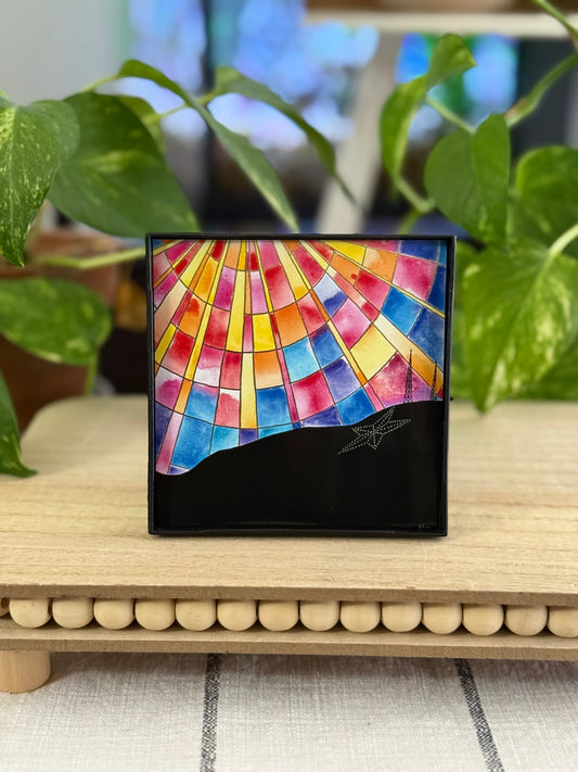 “Cathedral Glass” Framed Photo Reproduction