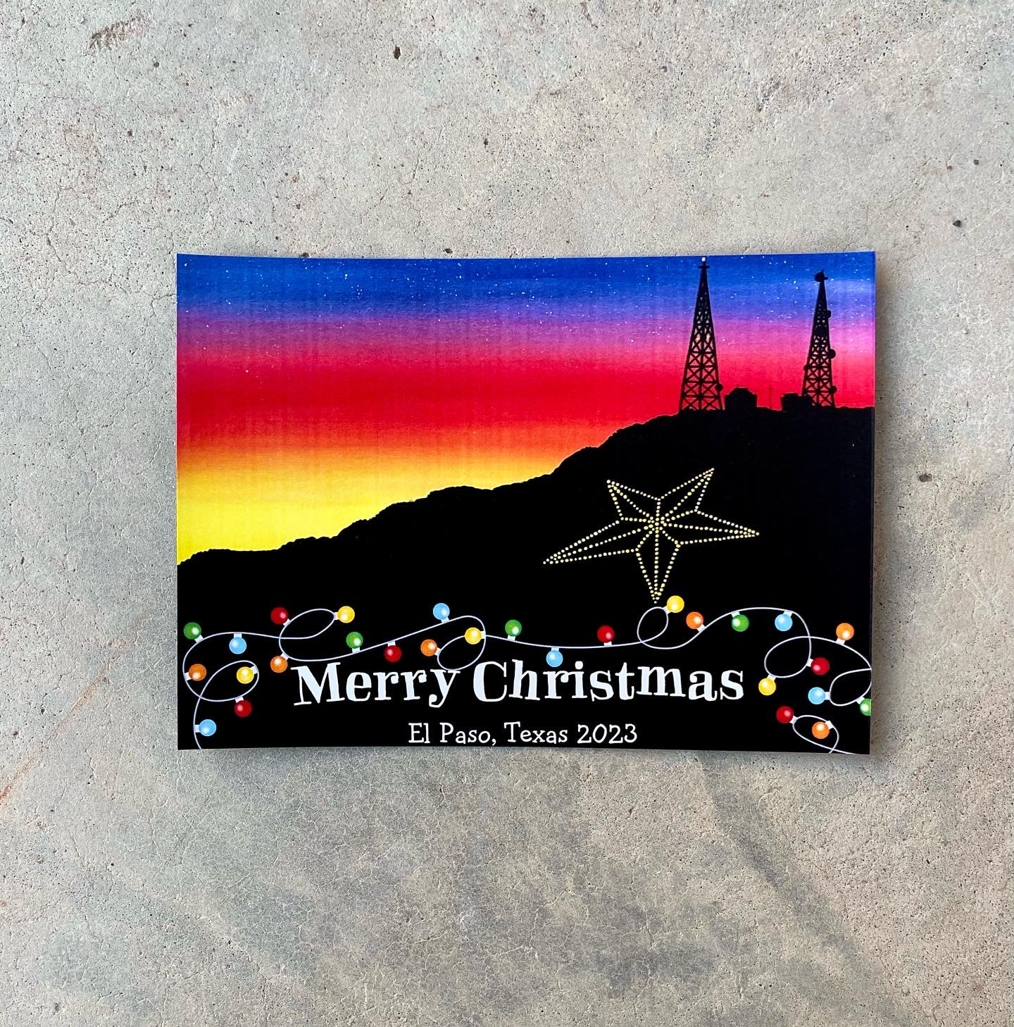 Christmas Lights Flat Cards