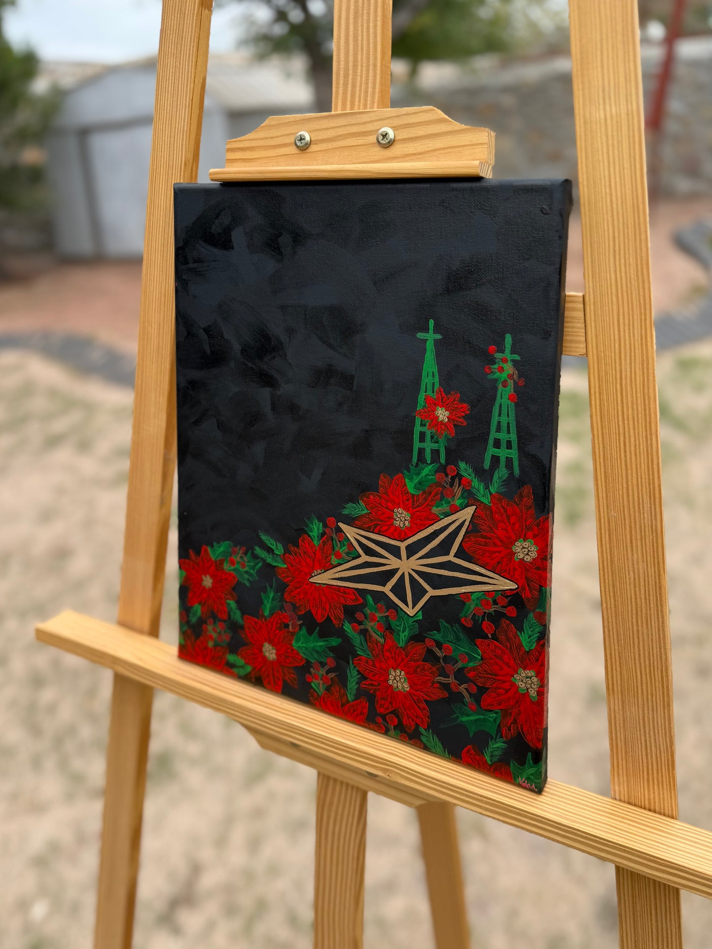 “La Flor de Nochebuena” Original Painting