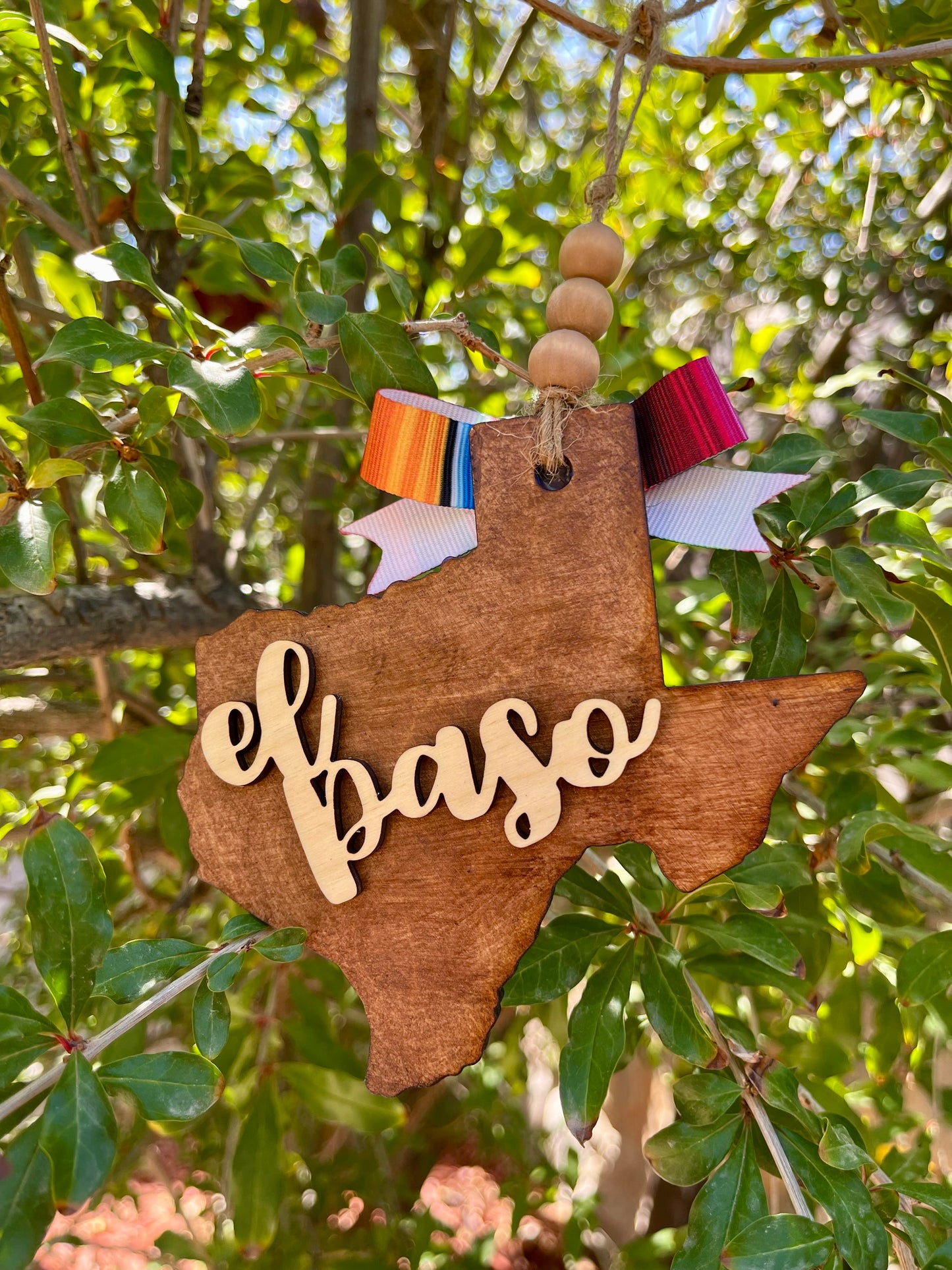 El Paso Sunset “Mi Cultura” Texas Wood Ornament