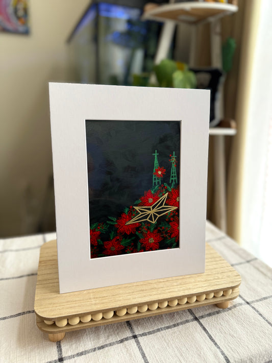 “La Flor de Nochebuena” Matted Photo
