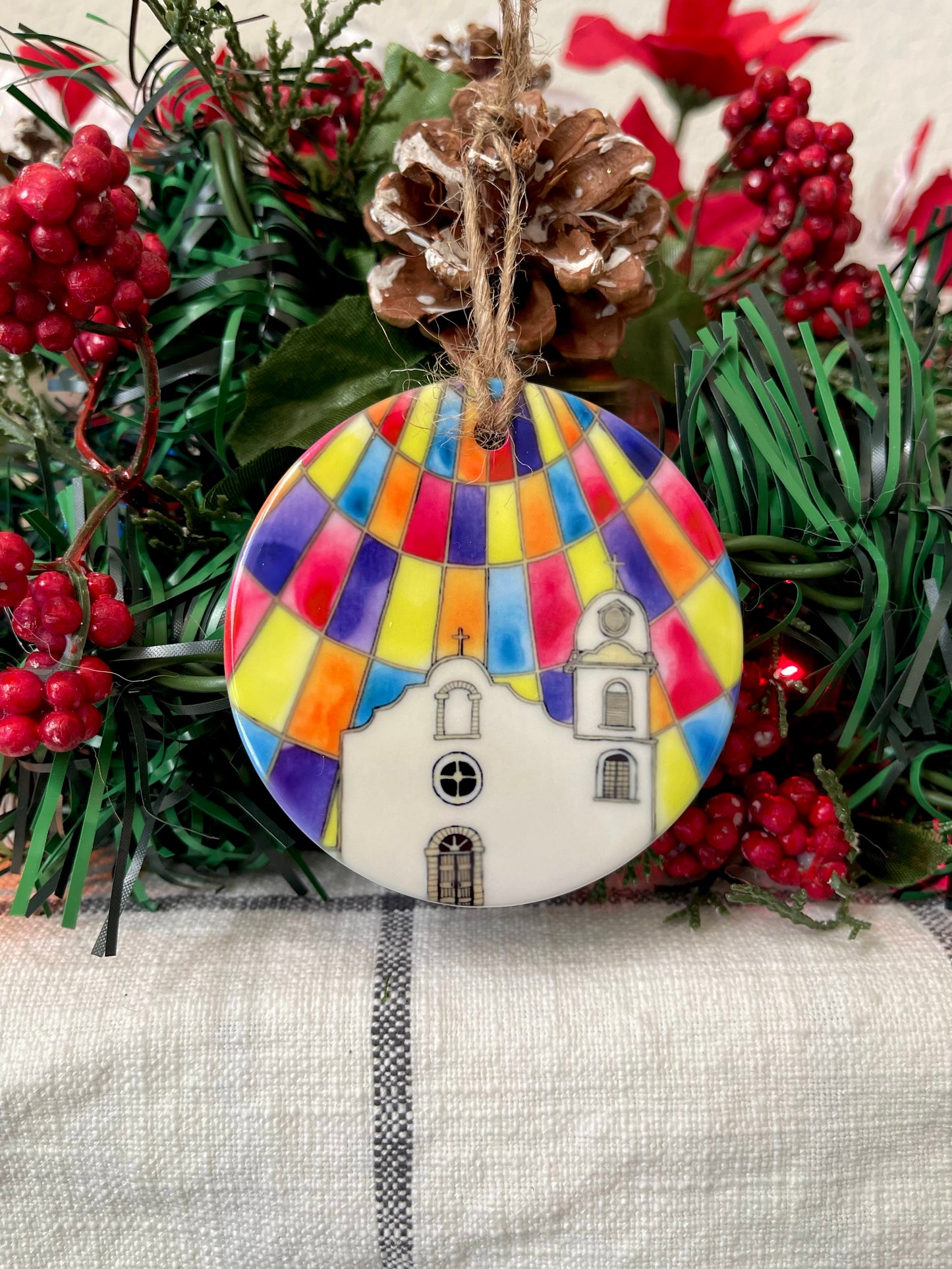 “Ysleta Mission” Porcelain Double Sided Ornament