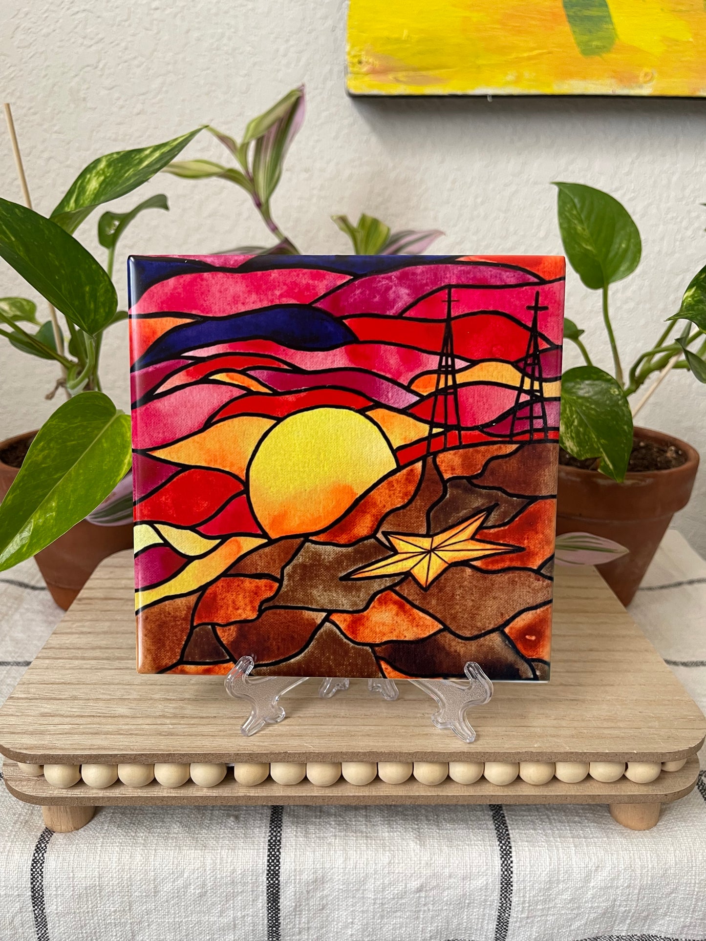 “Eternal Sunset” Ceramic Tile Art