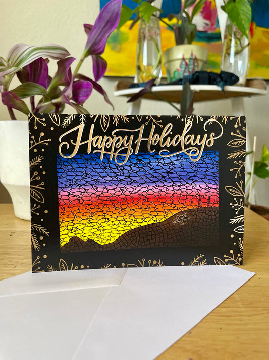 “Happy Holidays” Flat Card