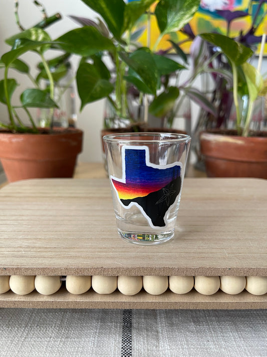 El Paso Texas Sunset Shot Glass