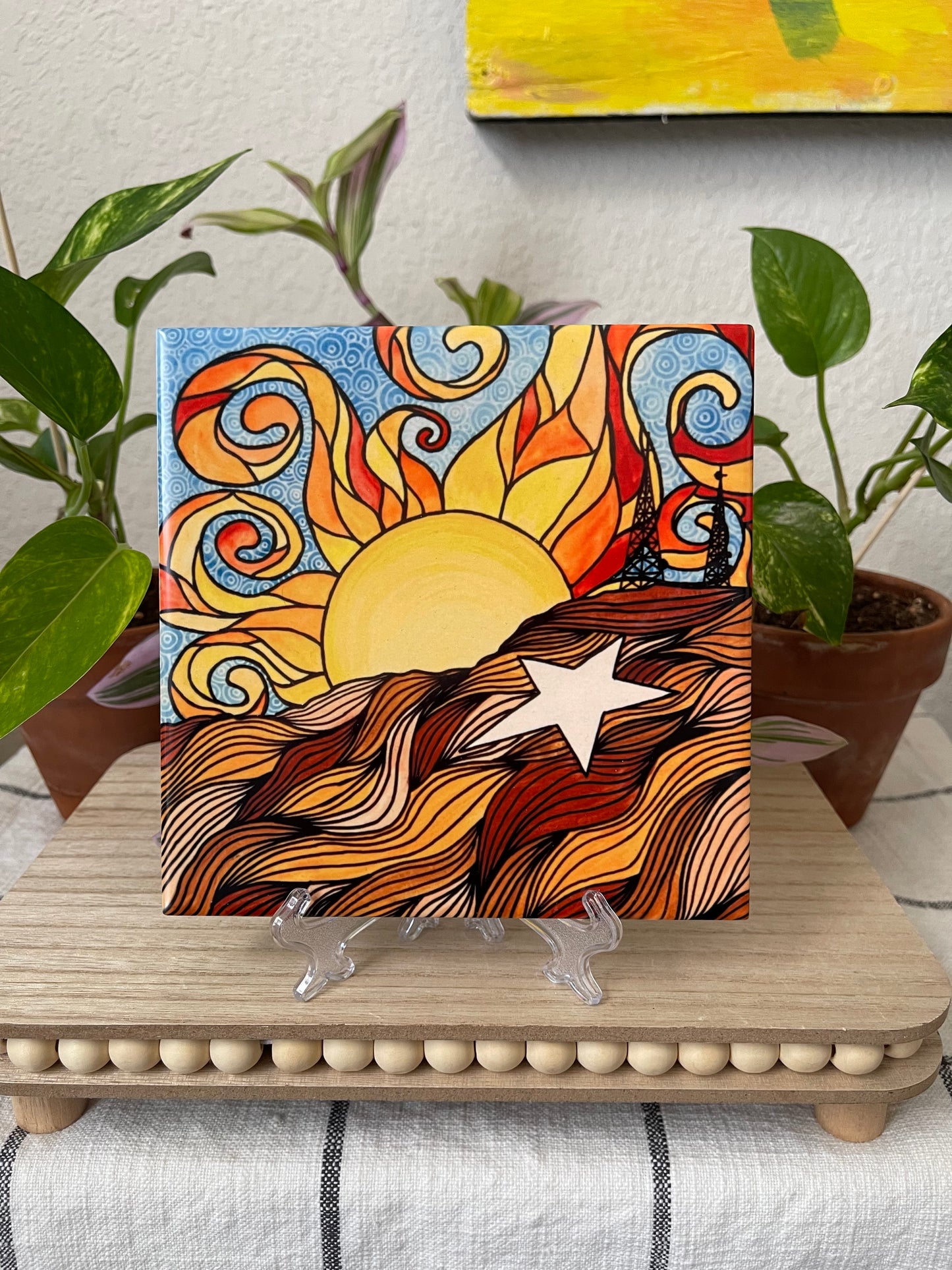 “Suncatcher” Ceramic Tile Art