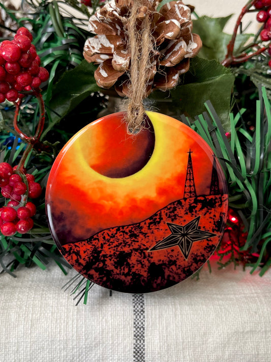 “Black Hole Sun” Porcelain Double Sided Ornament