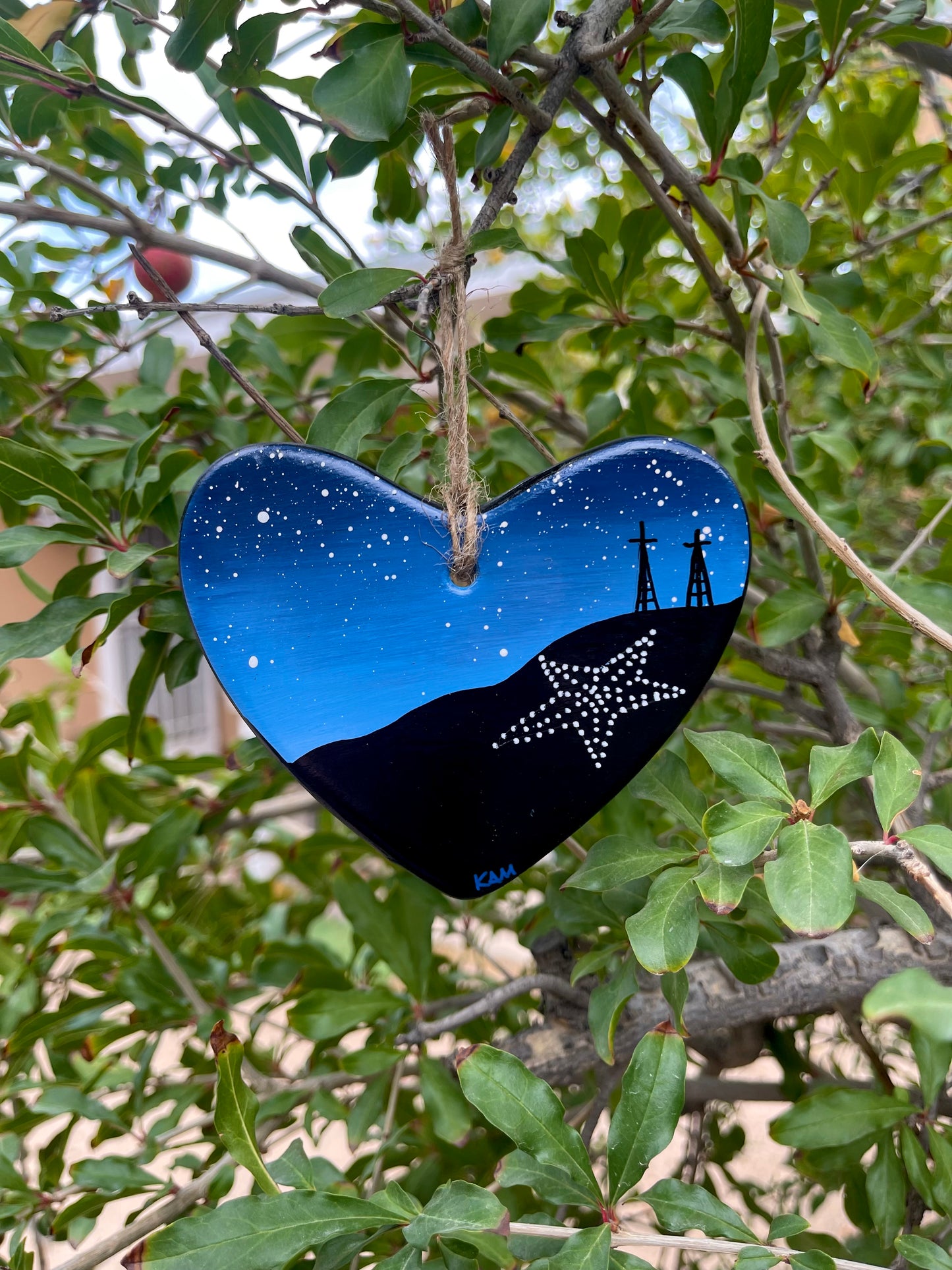 Blue Heart Ceramic Ornament