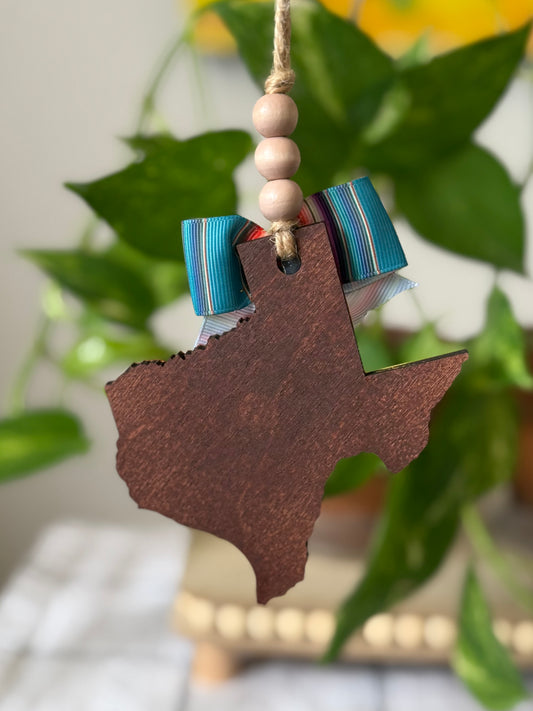 Orange Sunset Car Ornament