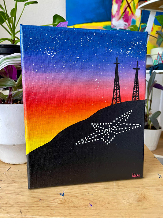 8x10 Original Sunset Acrylic Painting