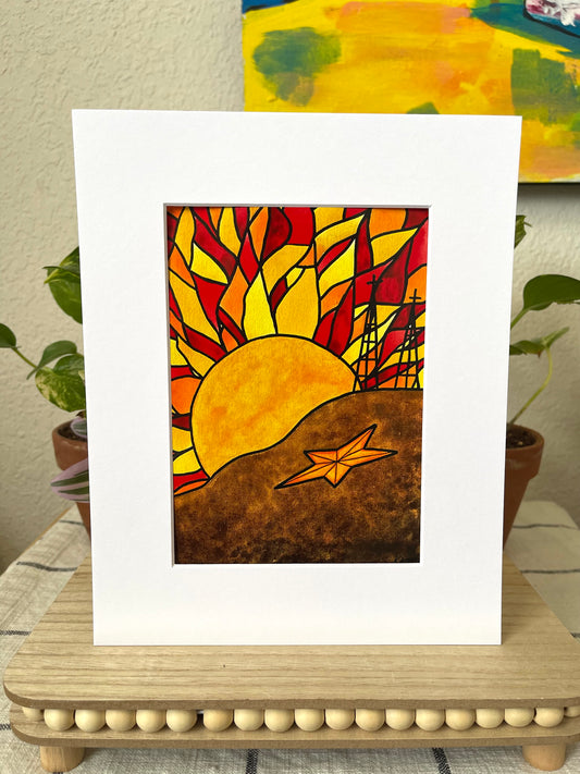 “Sunflare” Matted Photo