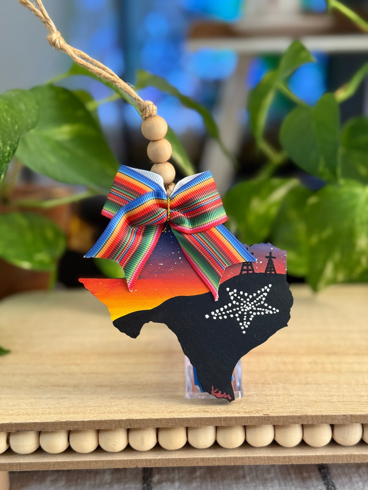 El Paso Sunset “Mi Cultura” Texas Wood Ornament