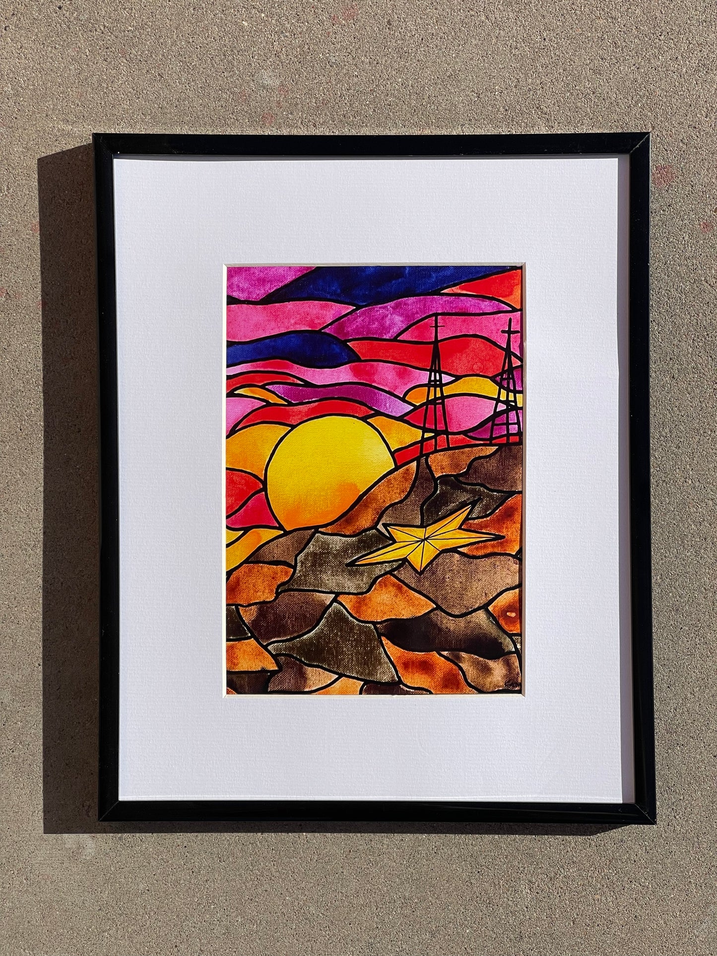 “Eternal Sunset” Framed and Matted Photo