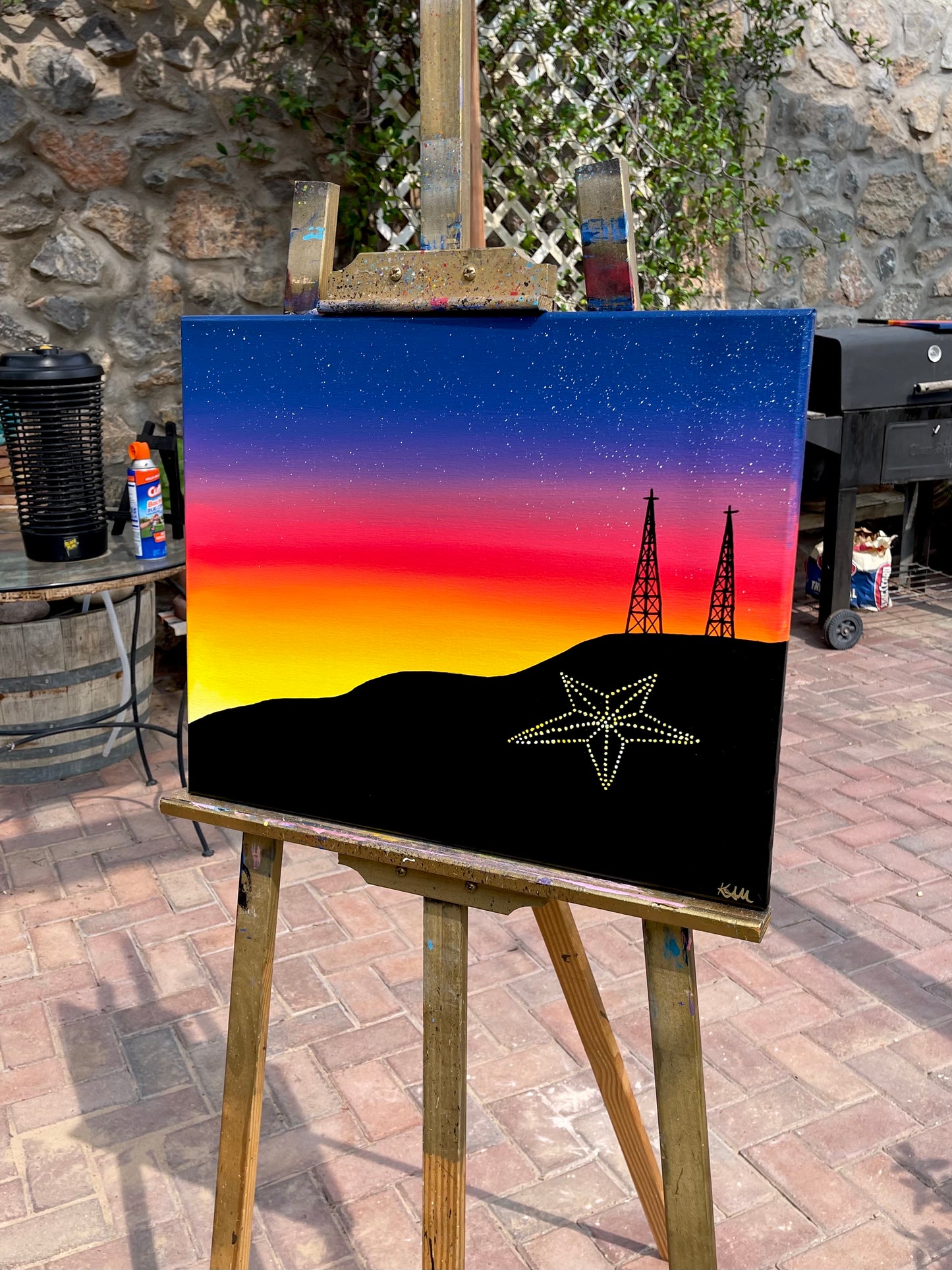 El Paso Sunset Acrylic Painting