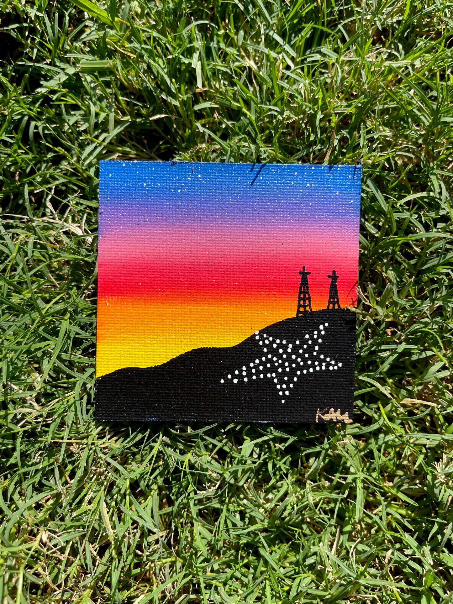 Multicolored Hand Painted Magnet