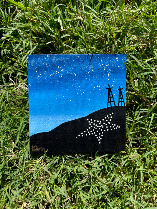 Blue Hand Painted Magnet