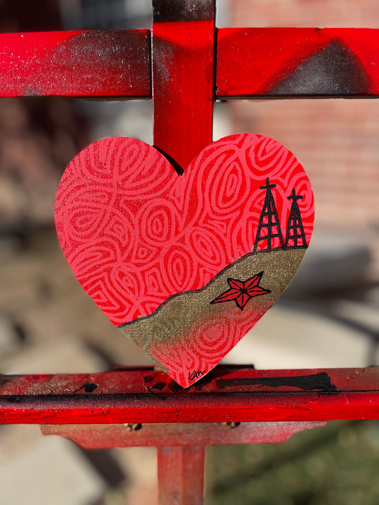 Red Large Heart Magnet